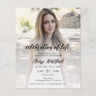 Photo du budget Célébration de la vie Invitation
