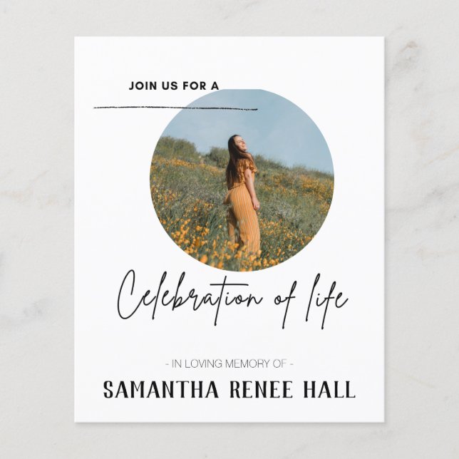 Photo du budget Célébration de la vie Invitation (Devant)