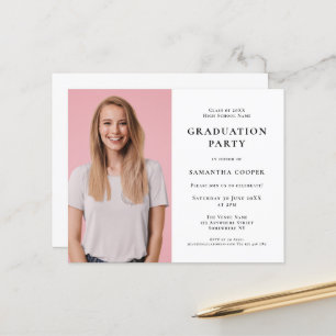 Photo du budget White Graduation Party Invitation