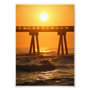 Photo du coucher du soleil 5x7 d'océan de la