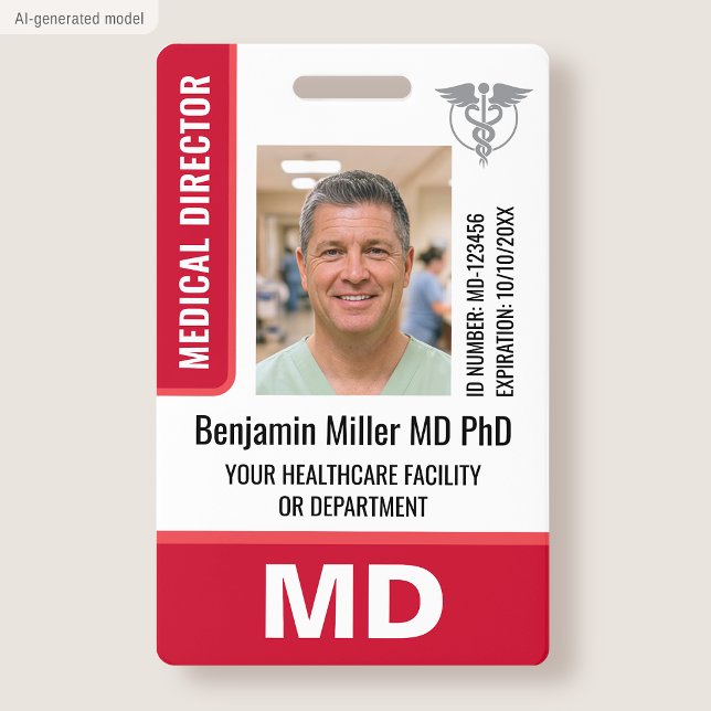 Photo du logo du badge d'identification du médecin (Créateur téléchargé)