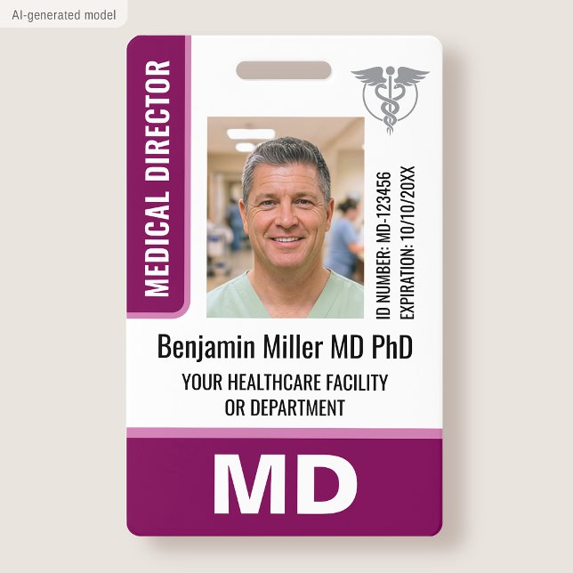 Photo du logo du badge d'identification du médecin (Créateur téléchargé)