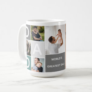 Photo du meilleur papa du monde Collage Mug