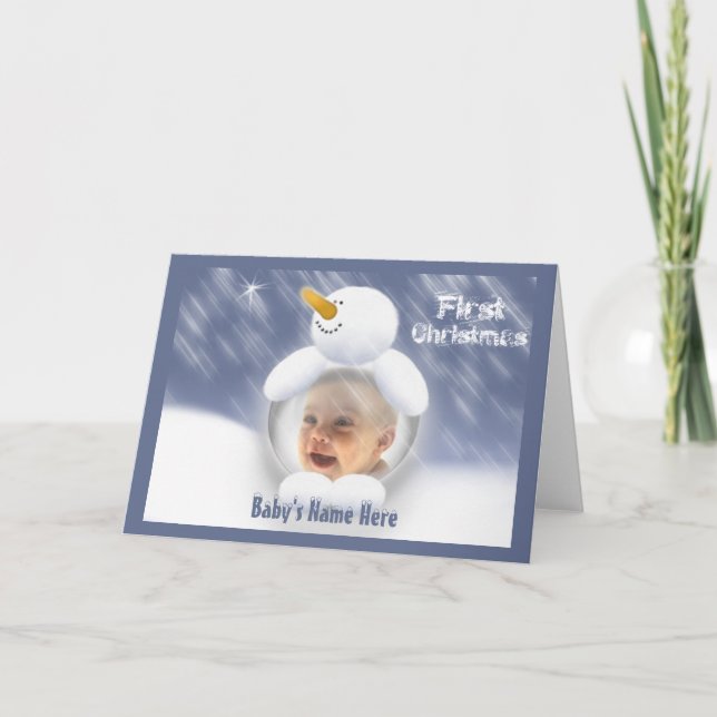 Photo du premier Noël du bébé Modèle (Devant)