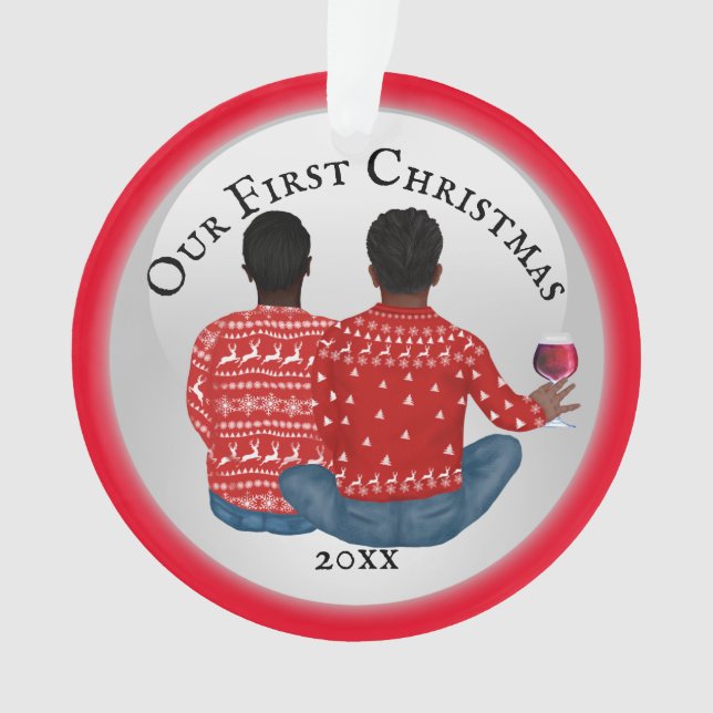 PHOTO D'UN couple gay afro-américain et indien (devant)