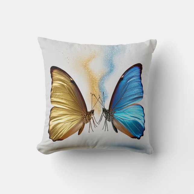 Photo d'un coussin en forme de papillon ou (Recto)