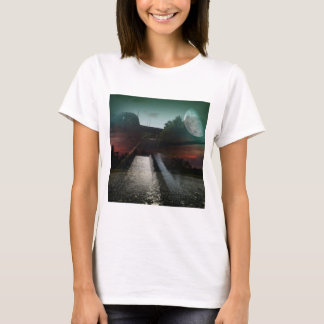 Photo d'un pont d'eau dans le t-shirt au clair de 