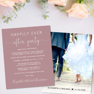 Photo Dusty Rose Mariage Réception Invitation