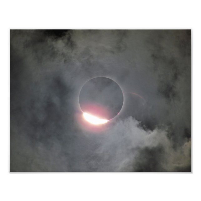 Photo Éclipse 2017 Avec Bague De Diamant Impression Phot (Devant)