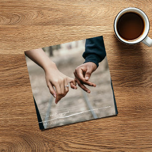 Photo, écriture or engagé carte de faire-part