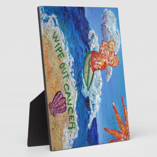 Photo Effacer Cancer Angel Art Peinture Plaque cadeau (Côté)