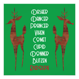 Photo Elargissement - Père Noël Reindeer - Rudolph
