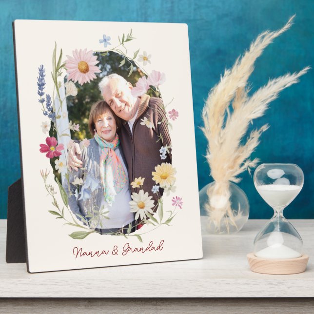 Photo Elegant Botanical Portrait Plaque (Côté)