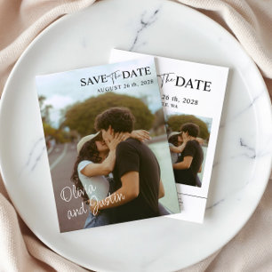 Photo Elegant Enregistrer la date Invitation