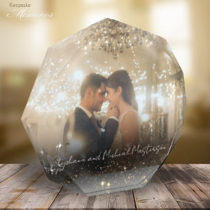 Photo Elégant moderne Romantique Stars Keepsaké Bloc pho