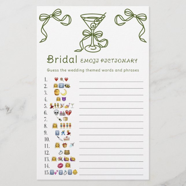 Photo émotionnelle de la douche nuptiale Martini (Devant)