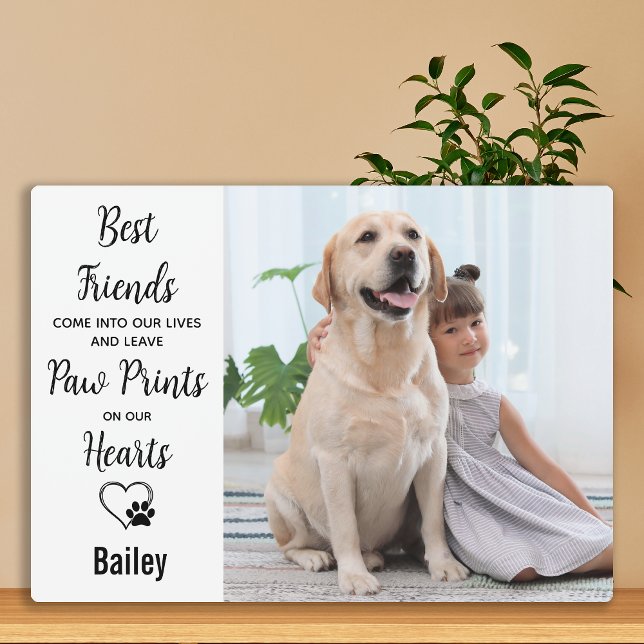 Photo Empreintes de pattes sur notre coeur Plaque commém (Créateur téléchargé)