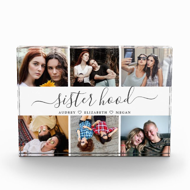 Photo En Bloc De Verre Cadeau Pour Soeurs Sisterho (Devant)