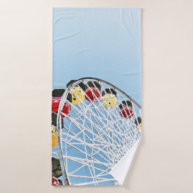Photo en grand angle de la roue blanche Ferris dan (Serviette de bain)