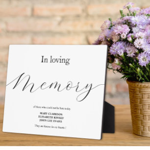 Photo En mariage de mémoire amoureuse signe Plaque table