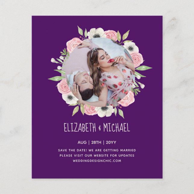 PHOTO Engagement Invitations de parties Annonces (Devant)