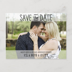 Photo Enregistrer La Date Cartes Postales - Typogr