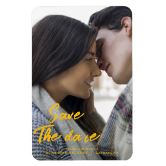 Photo Enregistrer La Date Magnet - Mariage Personn