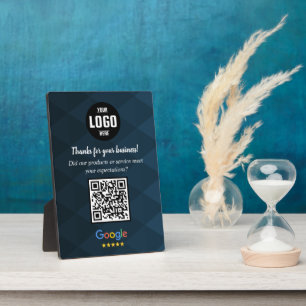 Photo Enseigne de plaque d'entreprise de code QR de révi