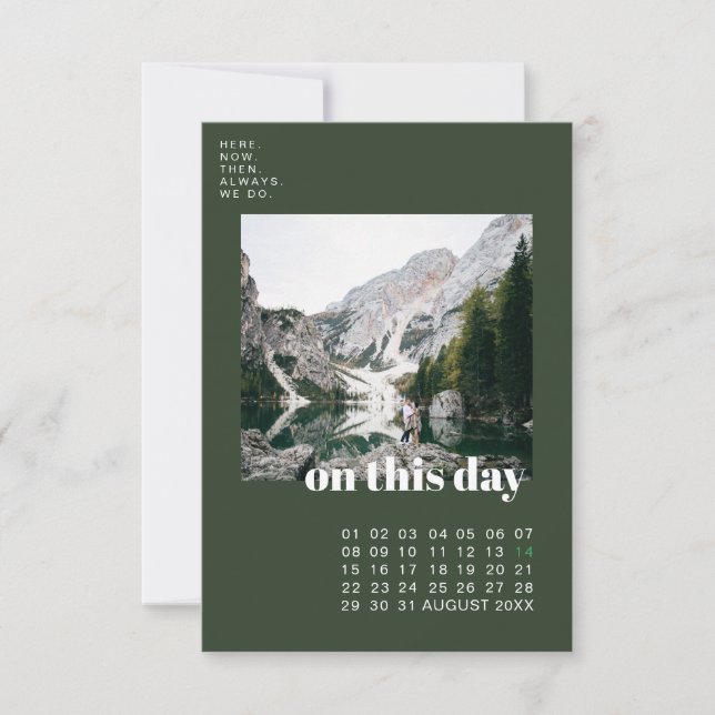 Photo et calendrier | Typographie simple Enregistr (Devant)