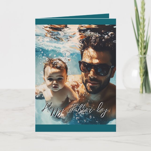 Photo et message personnalisés dans la carte pliée (Devant)