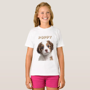 Photo et nom de chien personnalisé T-shirt enfant