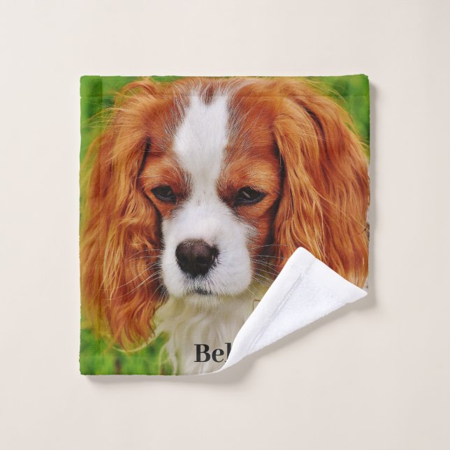 Photo et nom de l'animal Amoureux des chiens perso (Gant de toilette)