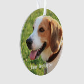 Photo et nom du chien Beagle personnalisé (devant)