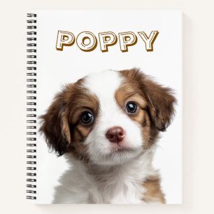 Photo et nom du chien personnalisé Carnet spiral
