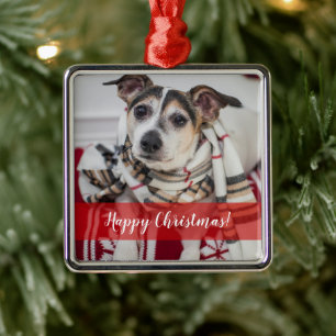 Photo et texte personnalisés Ornement de Noël