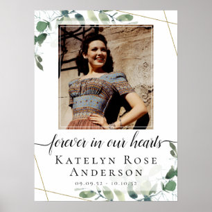 Photo Eucalyptus Affiche de bienvenue funéraire