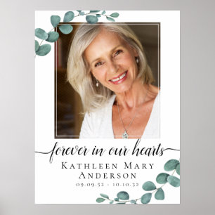 Photo Eucalyptus Affiche de bienvenue funéraire