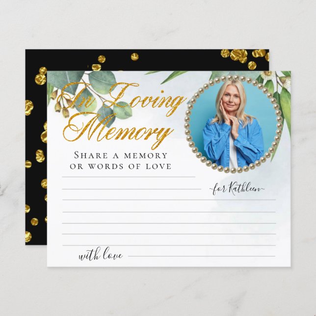 Photo Eucalyptus Partager une carte mémoire funéra (Devant / Derrière)