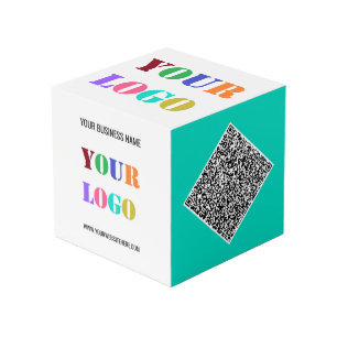 Photo Exemple de cube promotionnel de code QR du logo d'