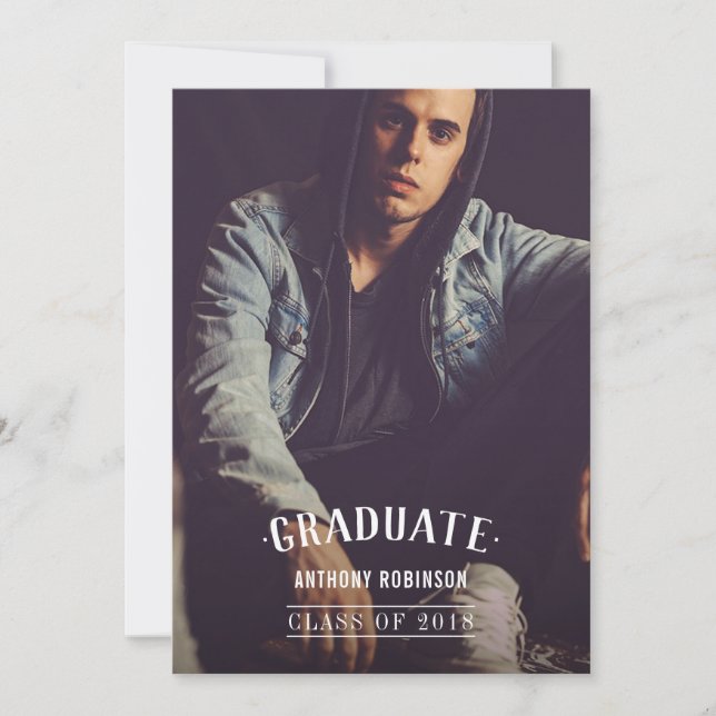 Photo Faire-part de diplôme masculin (Devant)