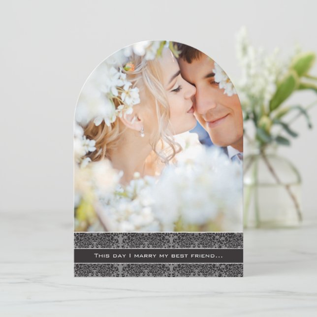 Photo Faire-part de mariage J'épouse mon meilleur  (Debout devant)