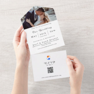 Photo Faire-part de mariage-QR Code-Twin Flames-
