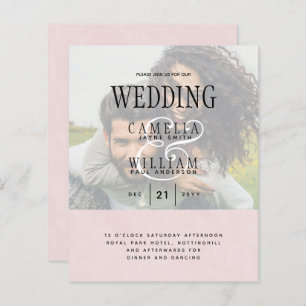 PHOTO FAIRE-PART DE MARIAGE superposition Texte bu