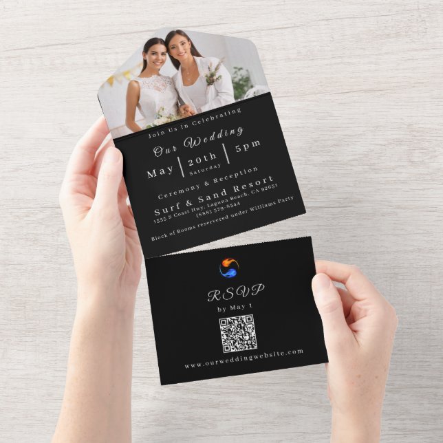 Photo Faire-part de mariage-Twin Flames-LGBTQ- (Déchirure)