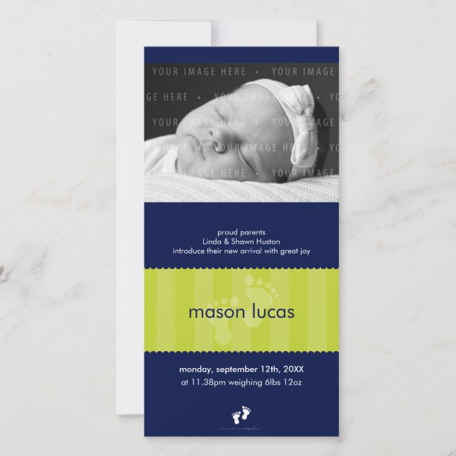 PHOTO FAIRE-PART DE NAISSANCE :: joyeux pieds 12P (Devant)