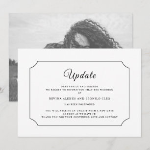 Photo   Faire-part de report de mise à jour du Mar