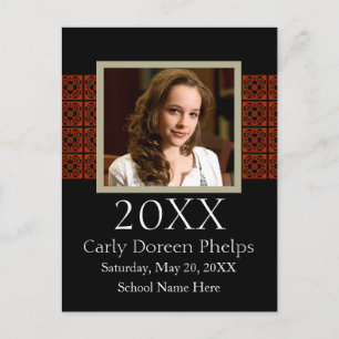 Photo Faire-part noir rouge blanc