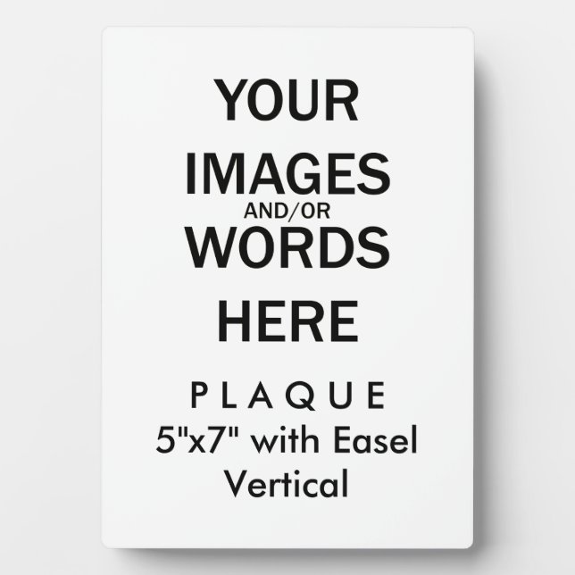 Photo Faites-le vous-même - Plaque 5x7 avec Easel (Devant)