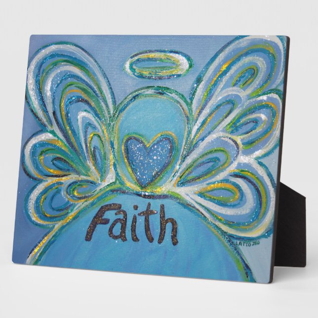 Photo Faith Inspirational Angel Peinture Poème Plaque (Côté)