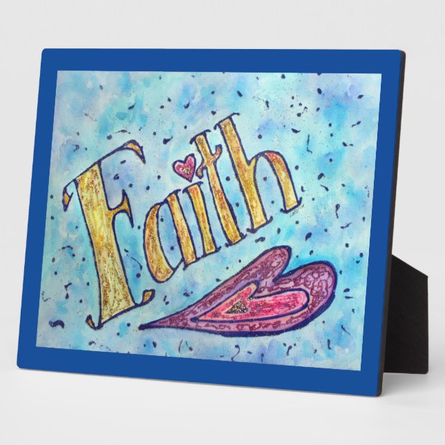 Photo Faith Inspirational Word Peinture Poème Plaque (Côté)